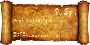 Vogl Szilárd névjegykártya