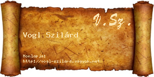 Vogl Szilárd névjegykártya